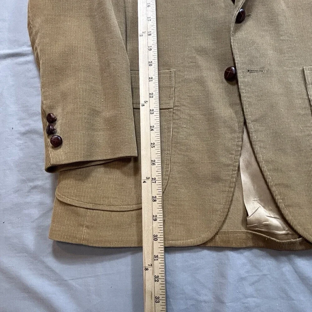 Haggar Vintage Single Breasted Tan Corduroy Sport Jacket Blazer 40